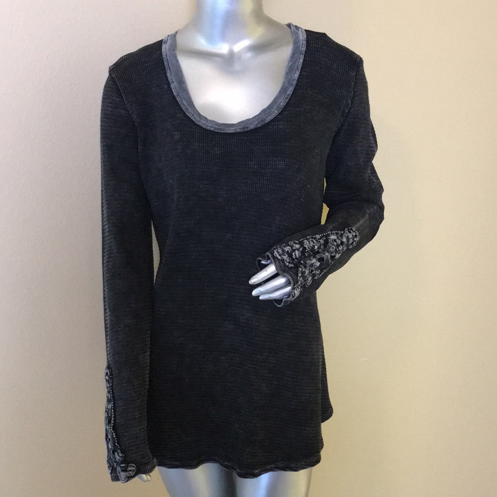 Braeve Evereve | Long Sleeve Waffle Thermal With Lace Detail
